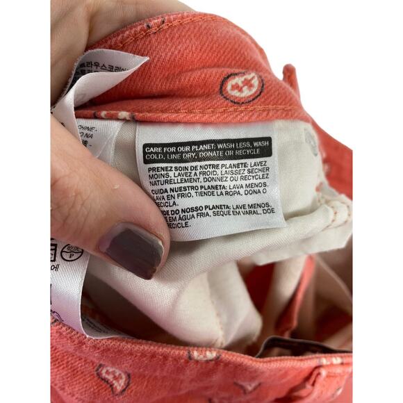 Levis 535 BANDANA PRINT Pants Jegging Jeans Size 28 Beachy Boho Preppy Retro - Picture 9 of 10